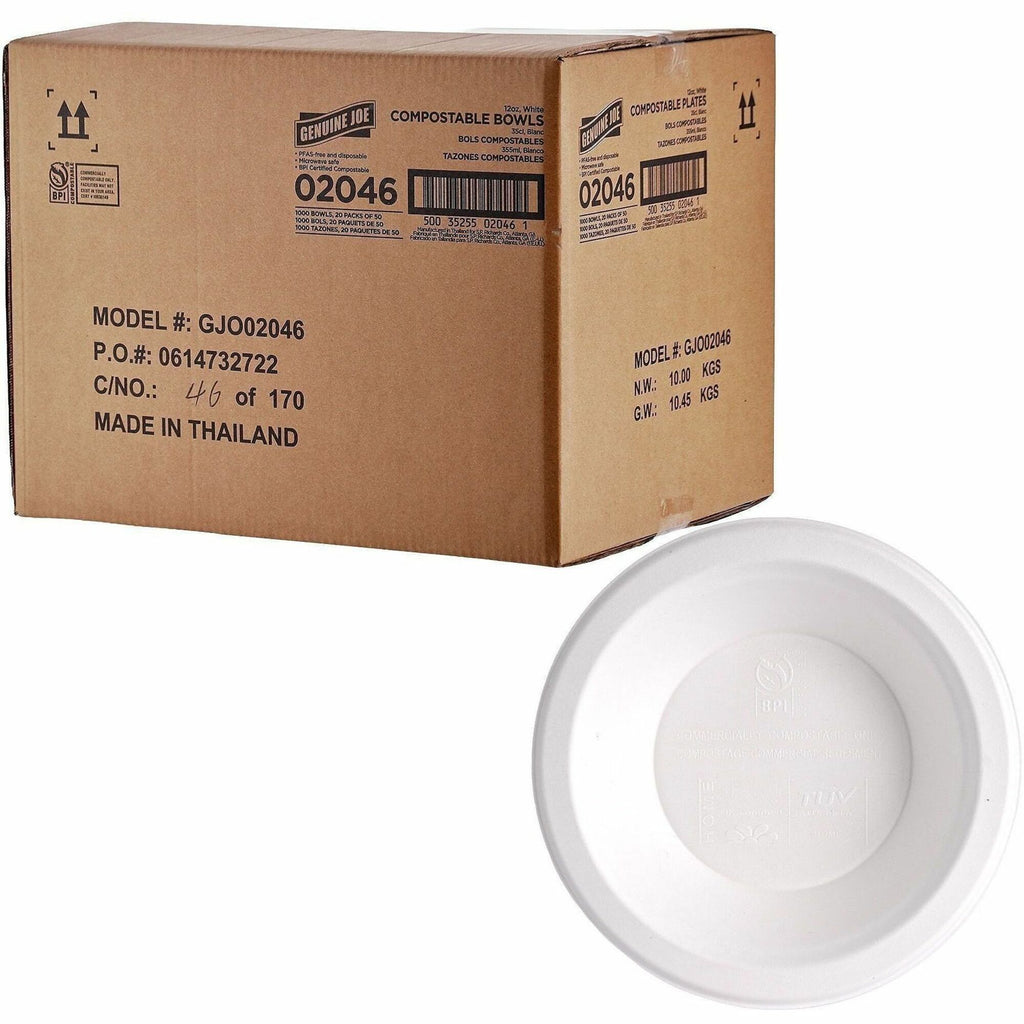 Genuine Joe BPI Certified Compostable Paper Bowl