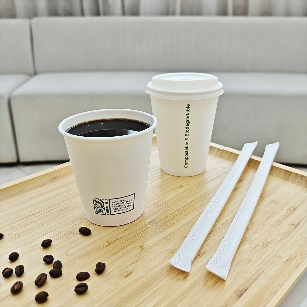 Genuine Joe BPI Certified Compostable Paper Cups