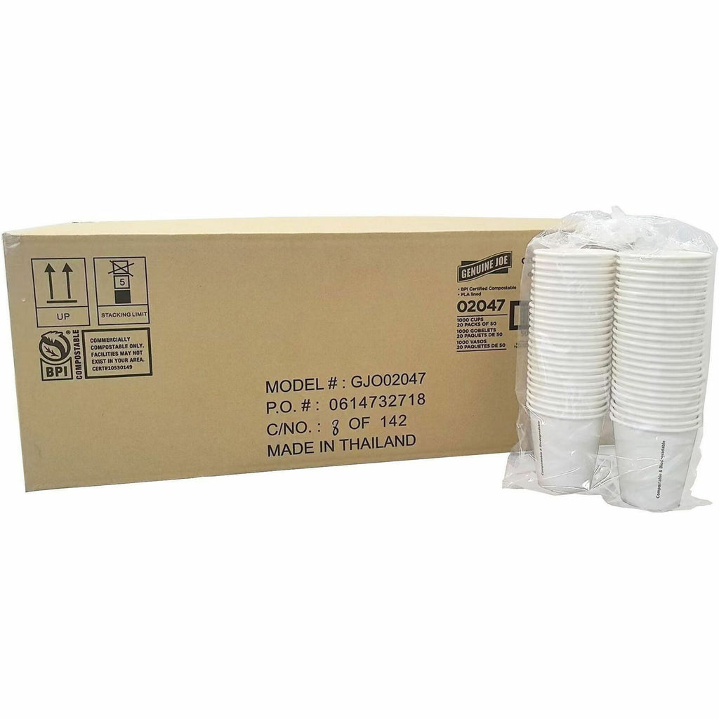 Genuine Joe BPI Certified Compostable Paper Cups