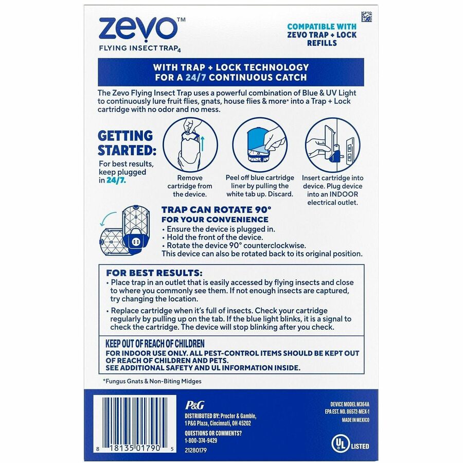 P&G Zevo Indoor Flying Insect Trap Kit