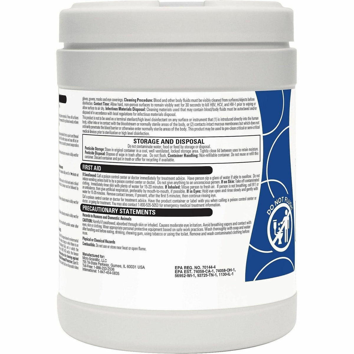 MICRO-SCIENTIFIC Opti-Cide MAX Wipes