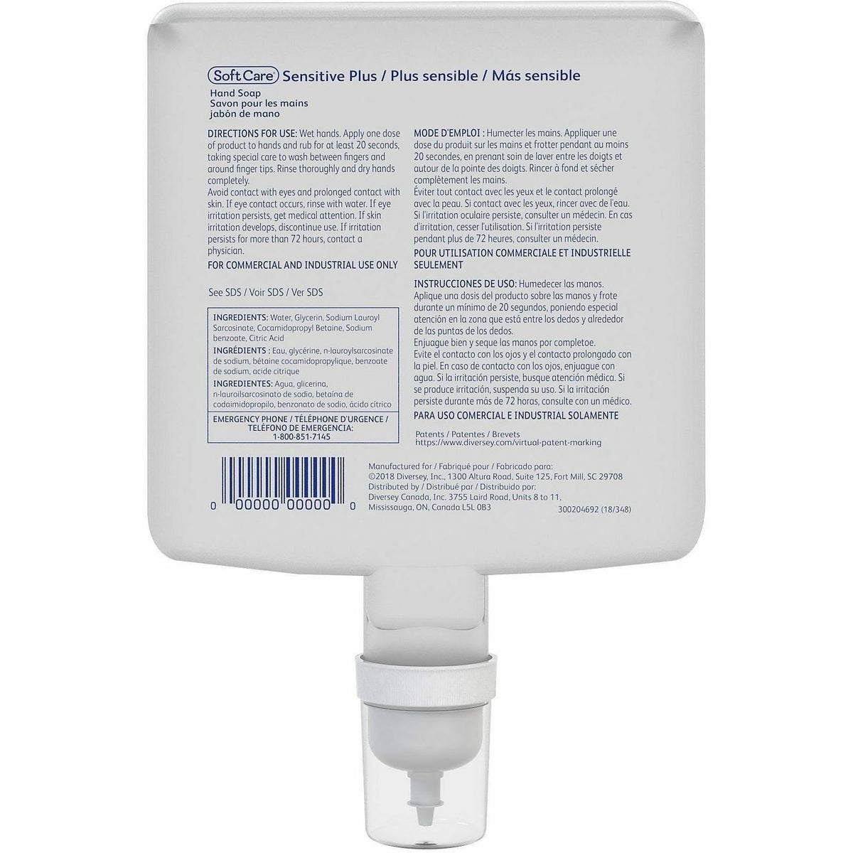 Diversey Soft Care Sensitive Plus Foaming Hand Soap