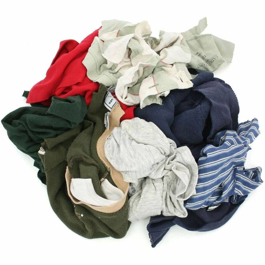 Hospeco New Assorted-Color Knit Polo T-Shirt Rags