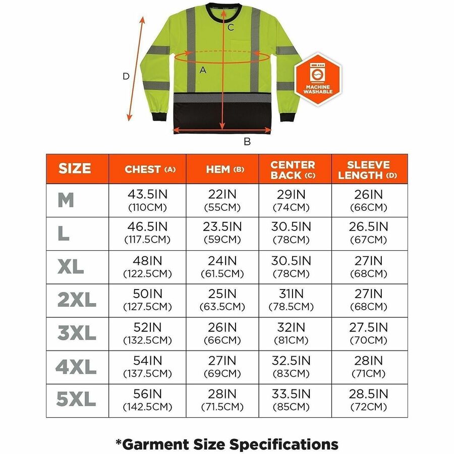 Ergodyne GloWear 8371BK Hi-Vis Long-Sleeve T-Shirt