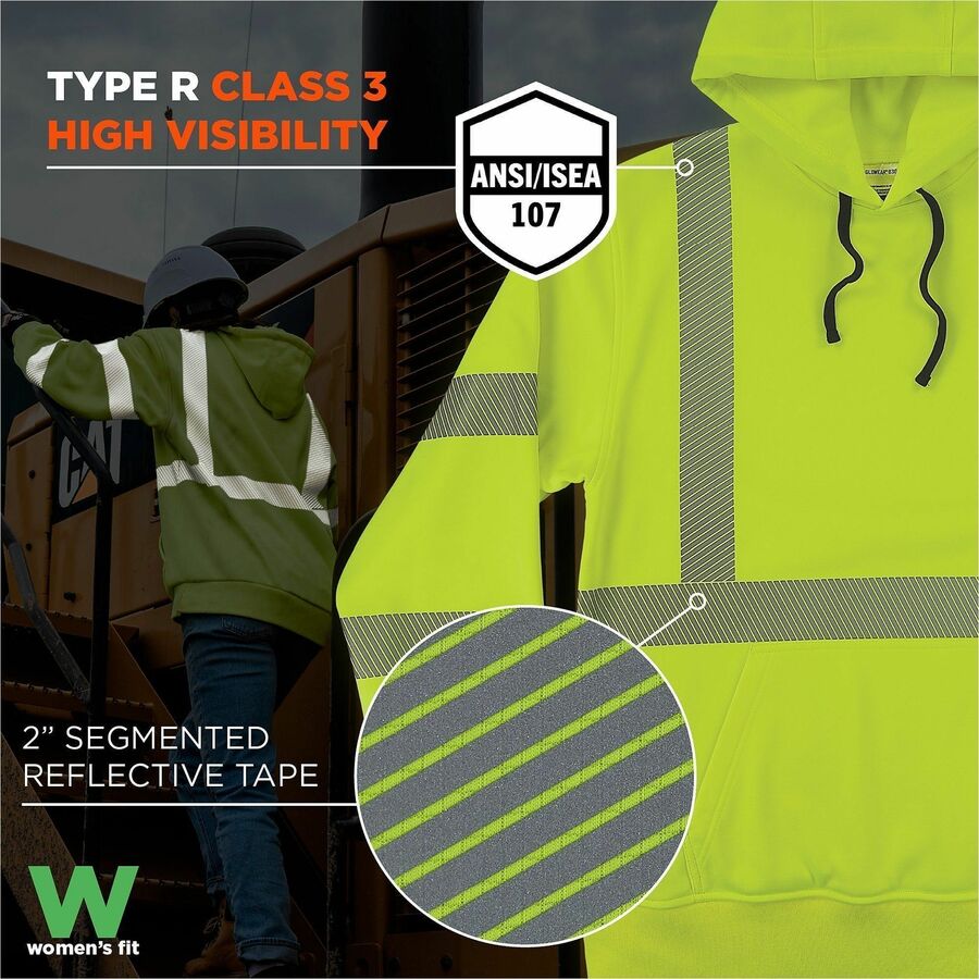 Ergodyne GloWear 8304W Womens Hi-Vis Hooded Sweatshirt