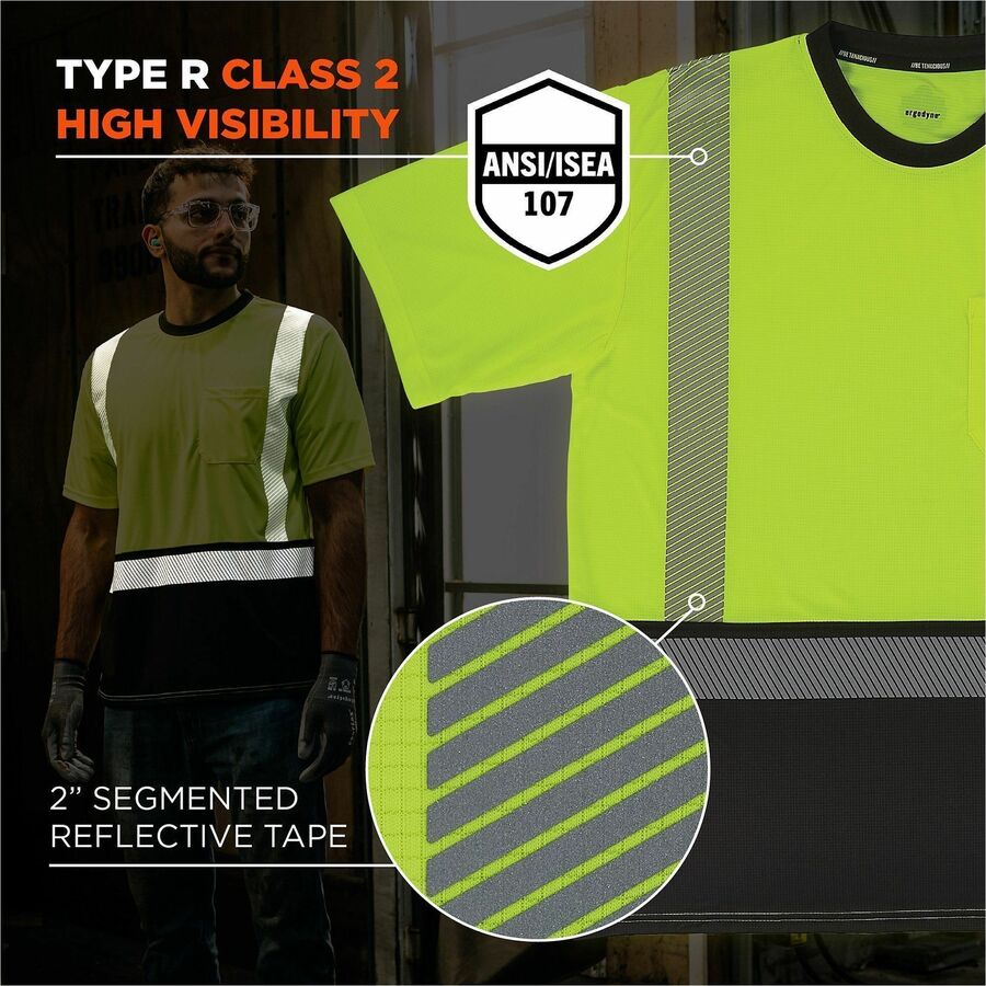 Ergodyne GloWear 8294BK Performance Hi-Vis T-Shirt