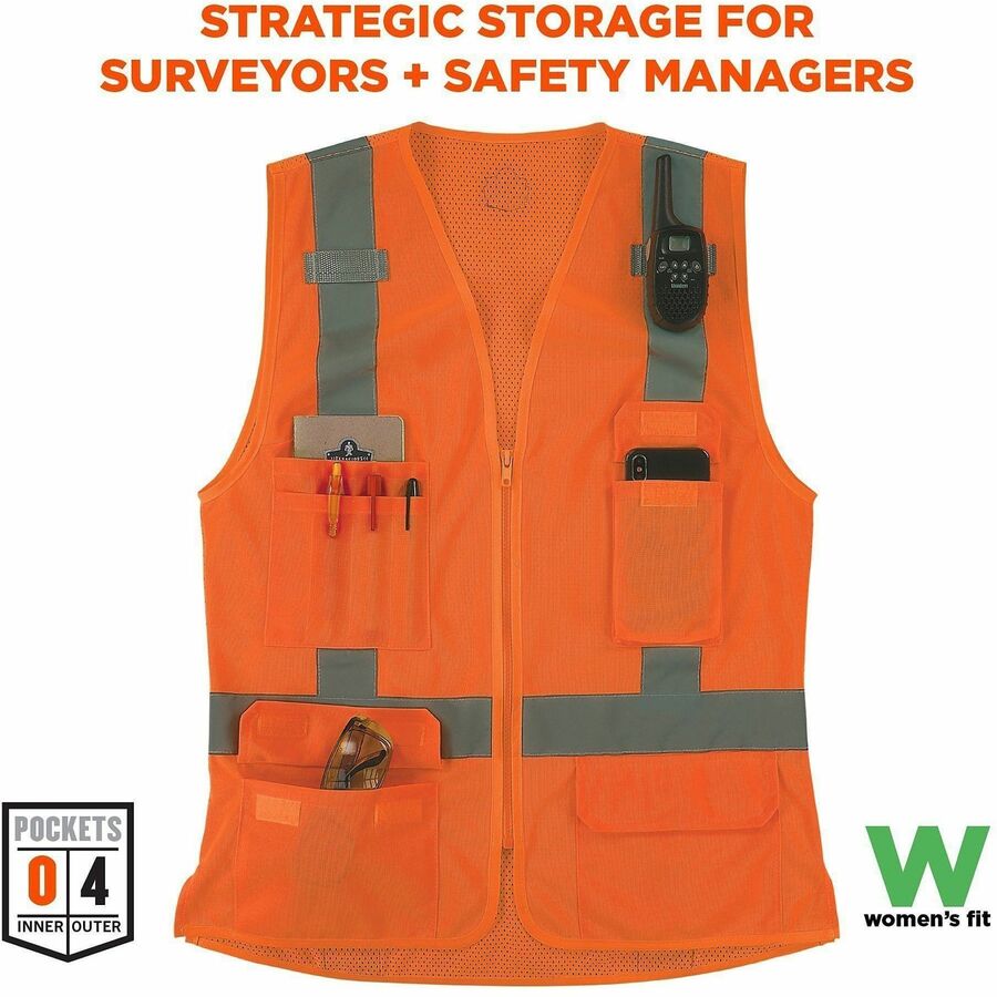 Ergodyne GloWear 8247ZW-S Womens Hi-Vis Surveyor Vest