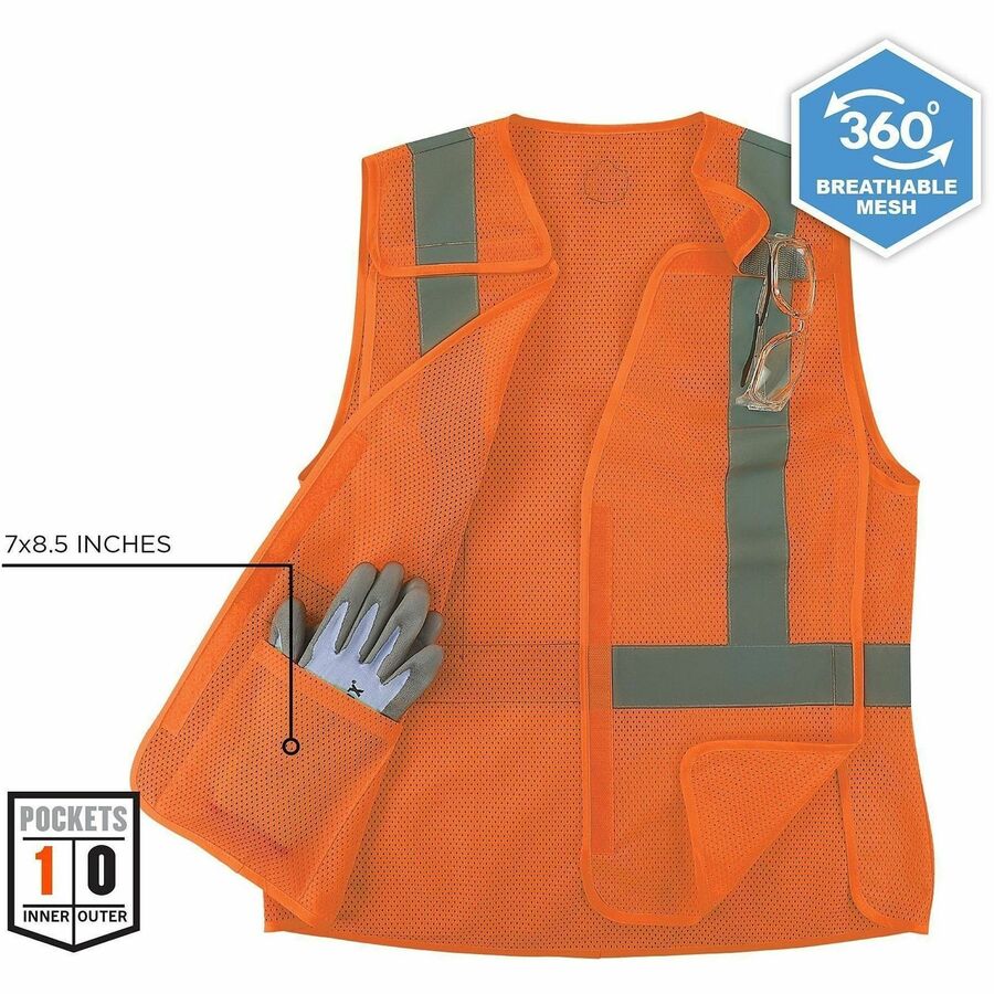 Ergodyne GloWear 8215BAW-S Womens Mesh Hi-Vis Safety Vest