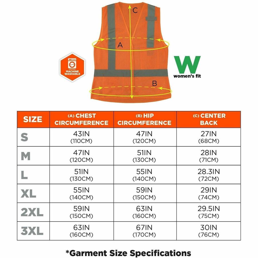 Ergodyne GloWear 8210HLW-S Womens Hi-Vis Safety Vest
