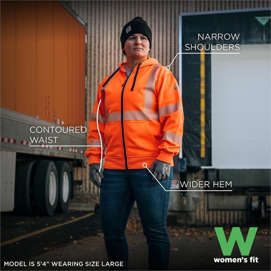 Ergodyne GloWear 8305W Womens Hi-Vis Hooded Zip-Up