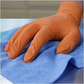 Ammex Xtreme Industrial Orange Powder-Free Nitrile Gloves