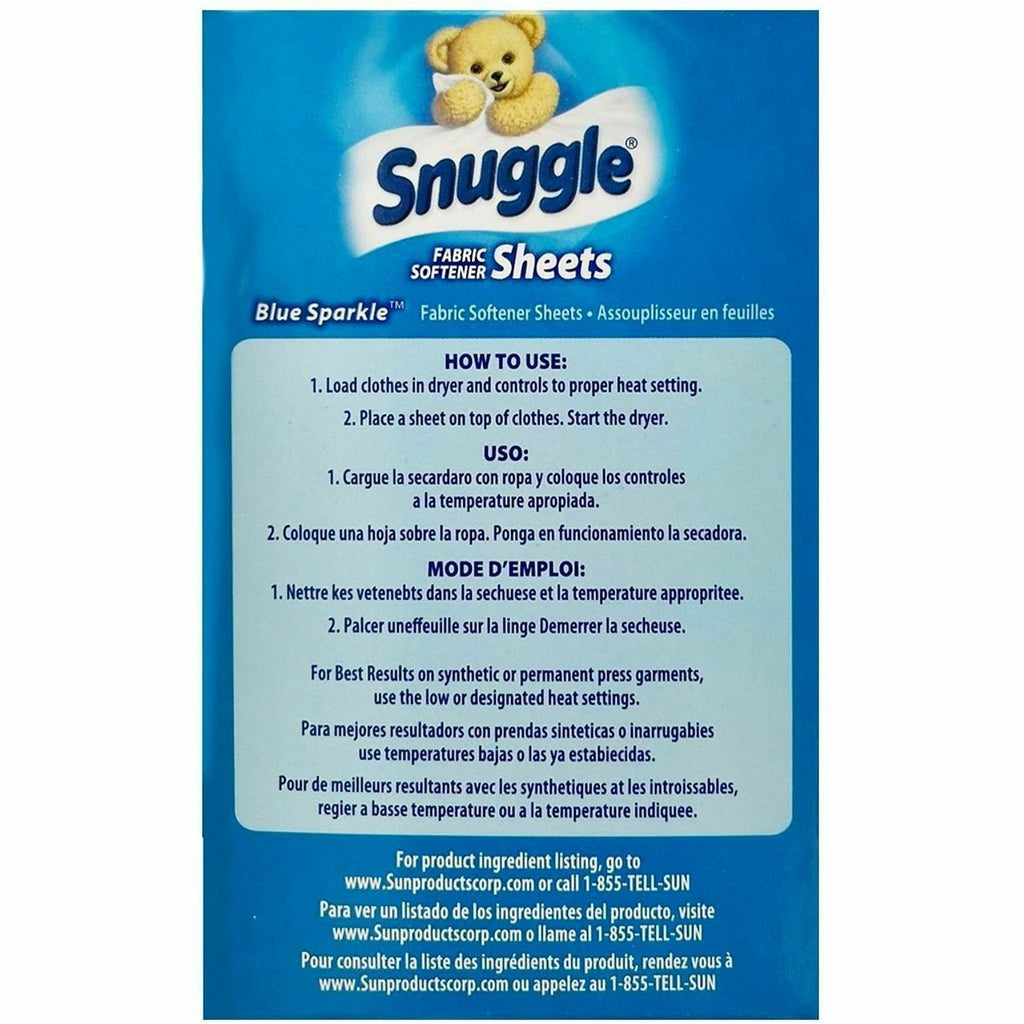 Snuggle Blue Sparkle Single-Use Dryer Sheets