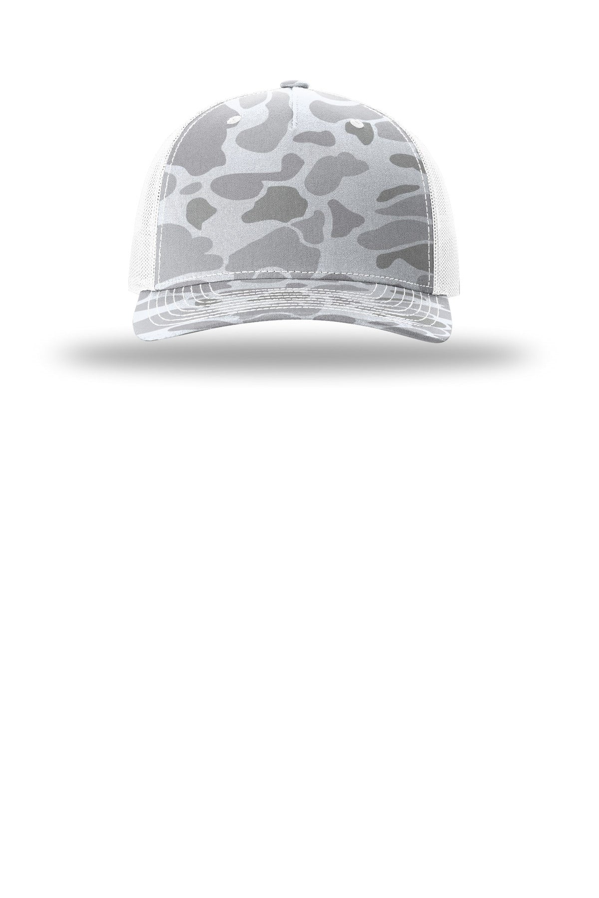 Richardson Printed Five-Panel Trucker – Blizzard Duck Camo/ White
