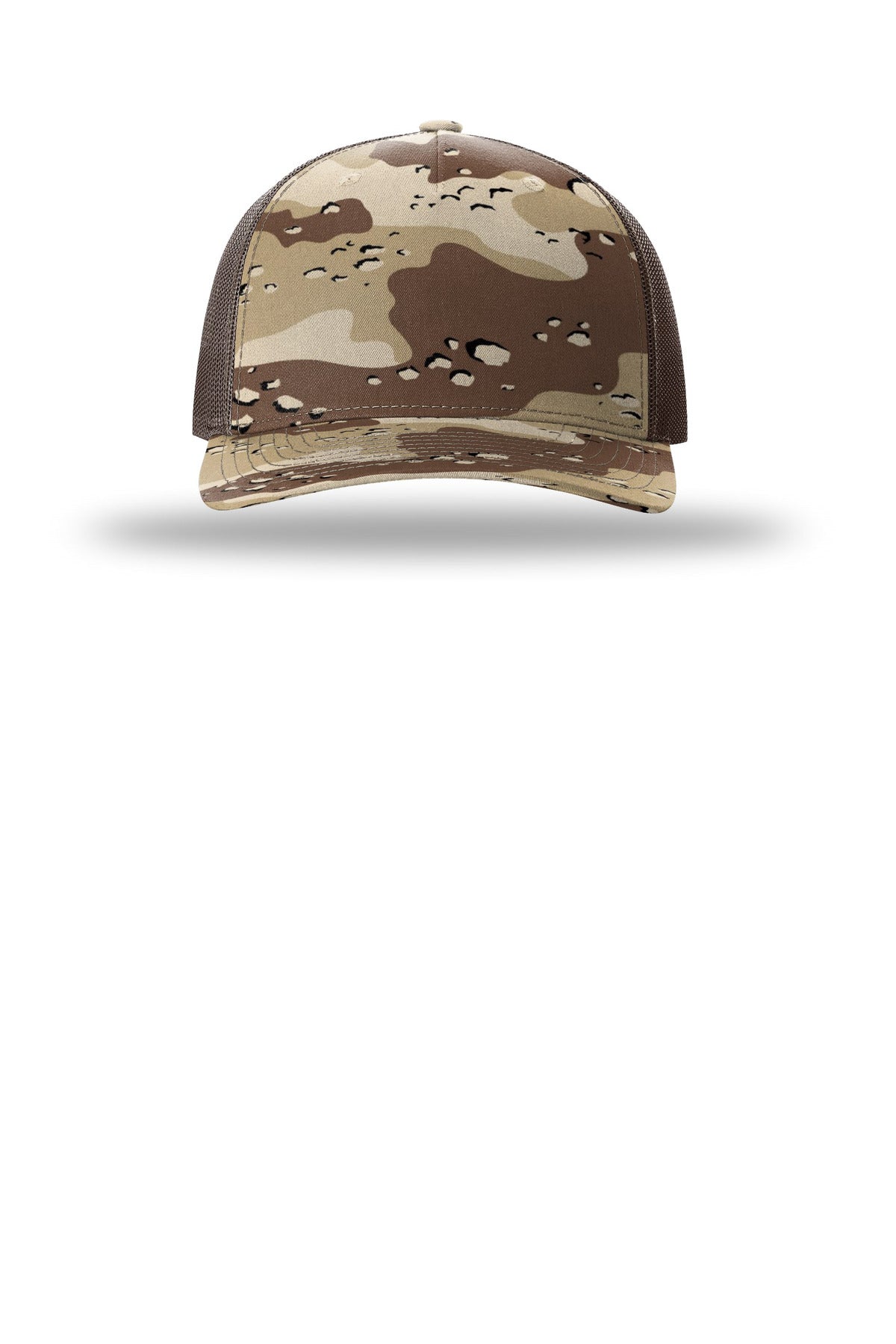 Richardson Printed Five-Panel Trucker – Desert Camo/ Brown