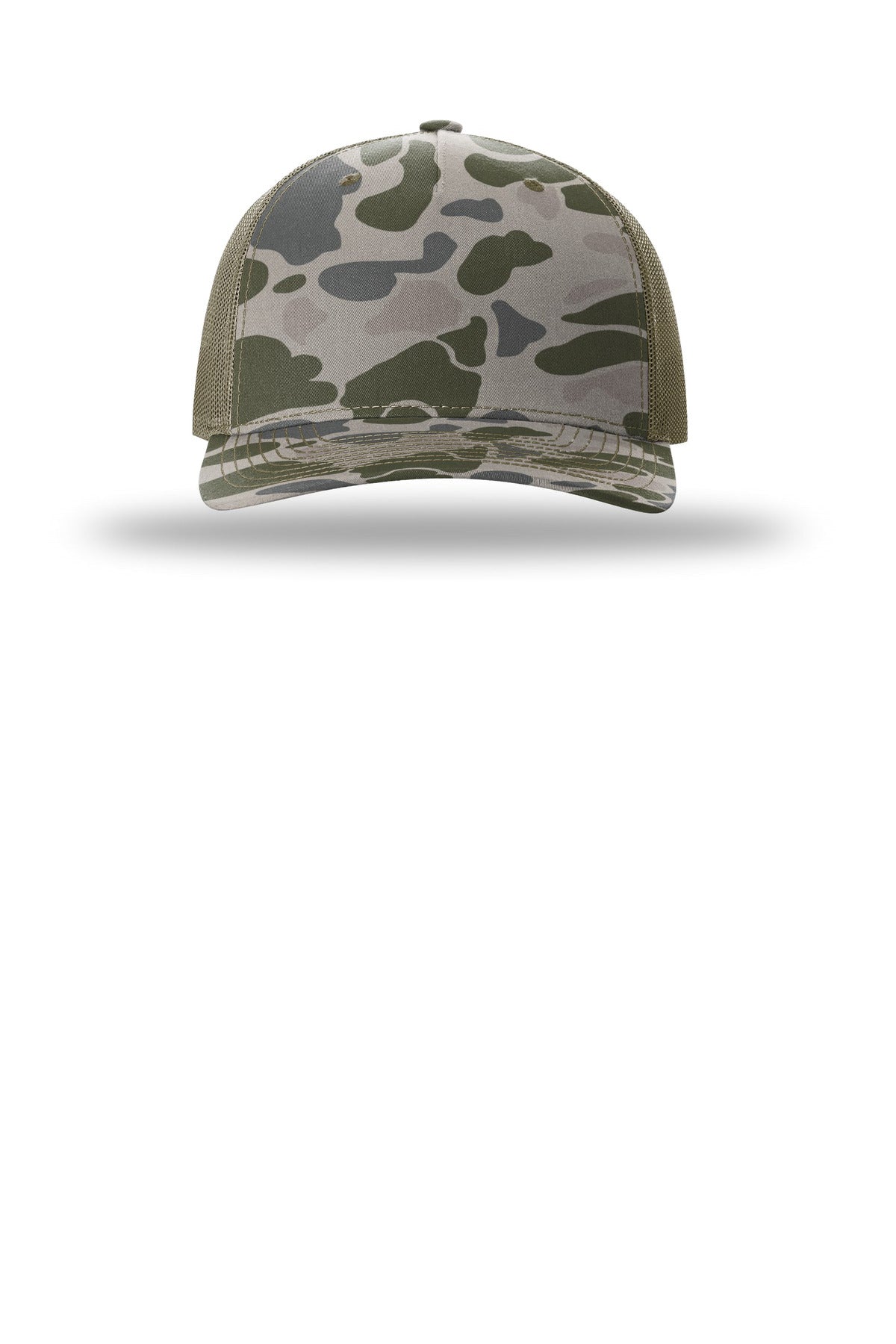 Richardson Printed Five-Panel Trucker – Marsh Duck Camo/ Loden