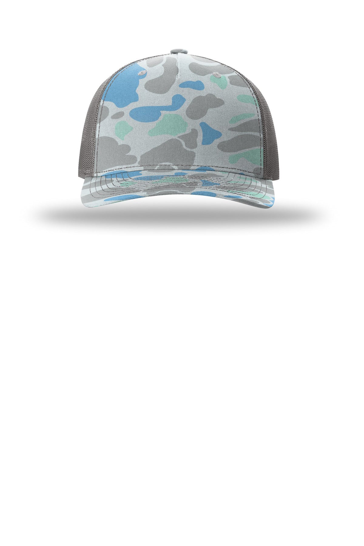 Richardson Printed Five-Panel Trucker – Saltwater Duck Camo/ Charcoal