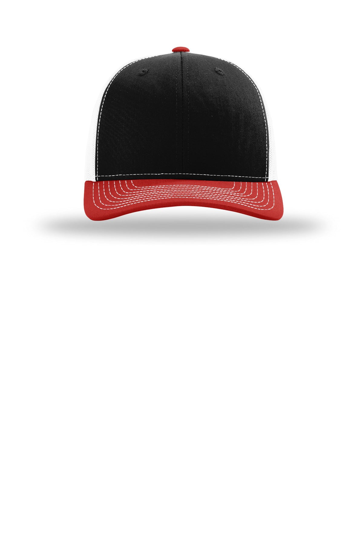 Richardson Trucker Cap 112 – Black/ White/ Red