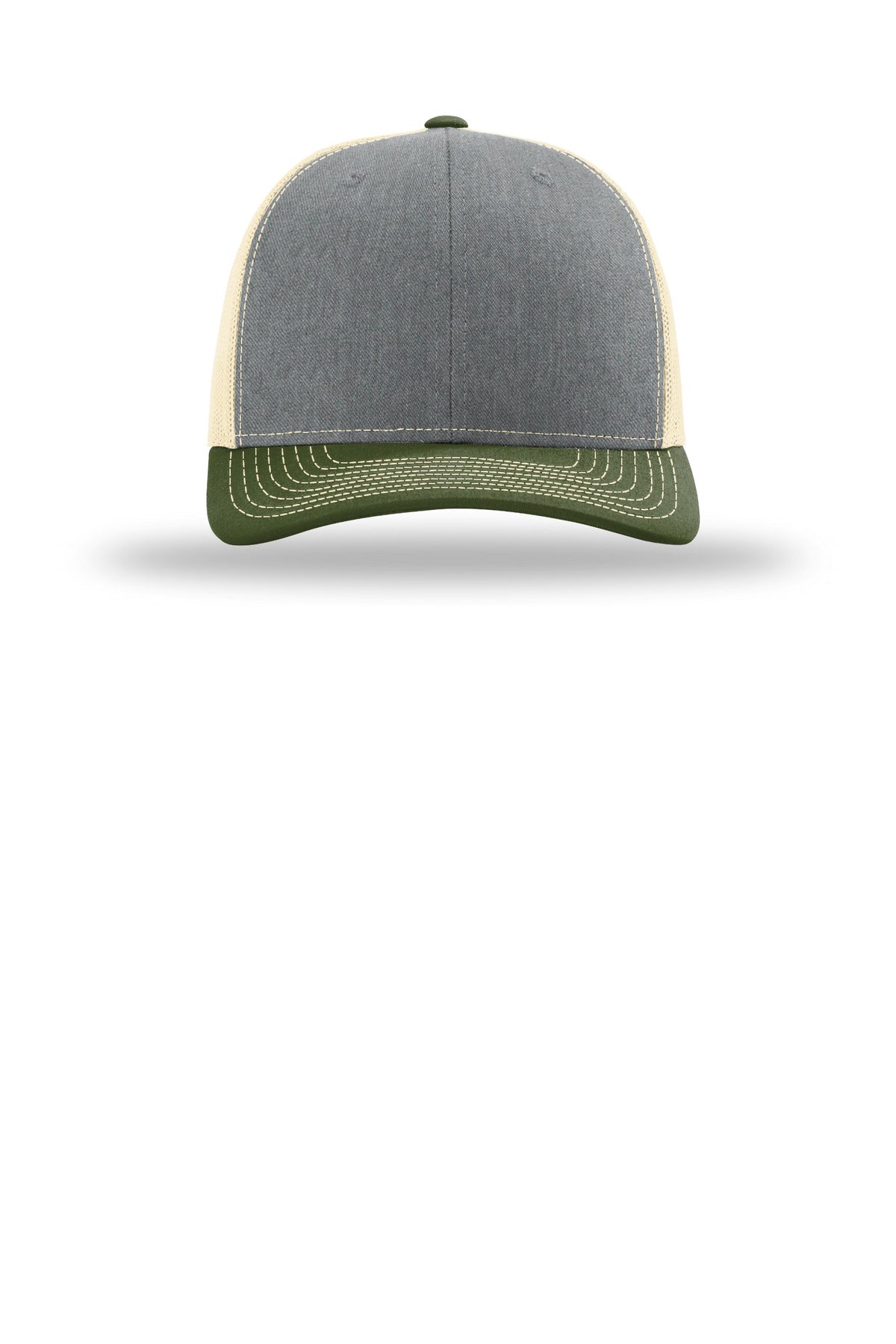 Richardson Trucker Cap 112 – Heather Grey/ Birch/ Army Olive