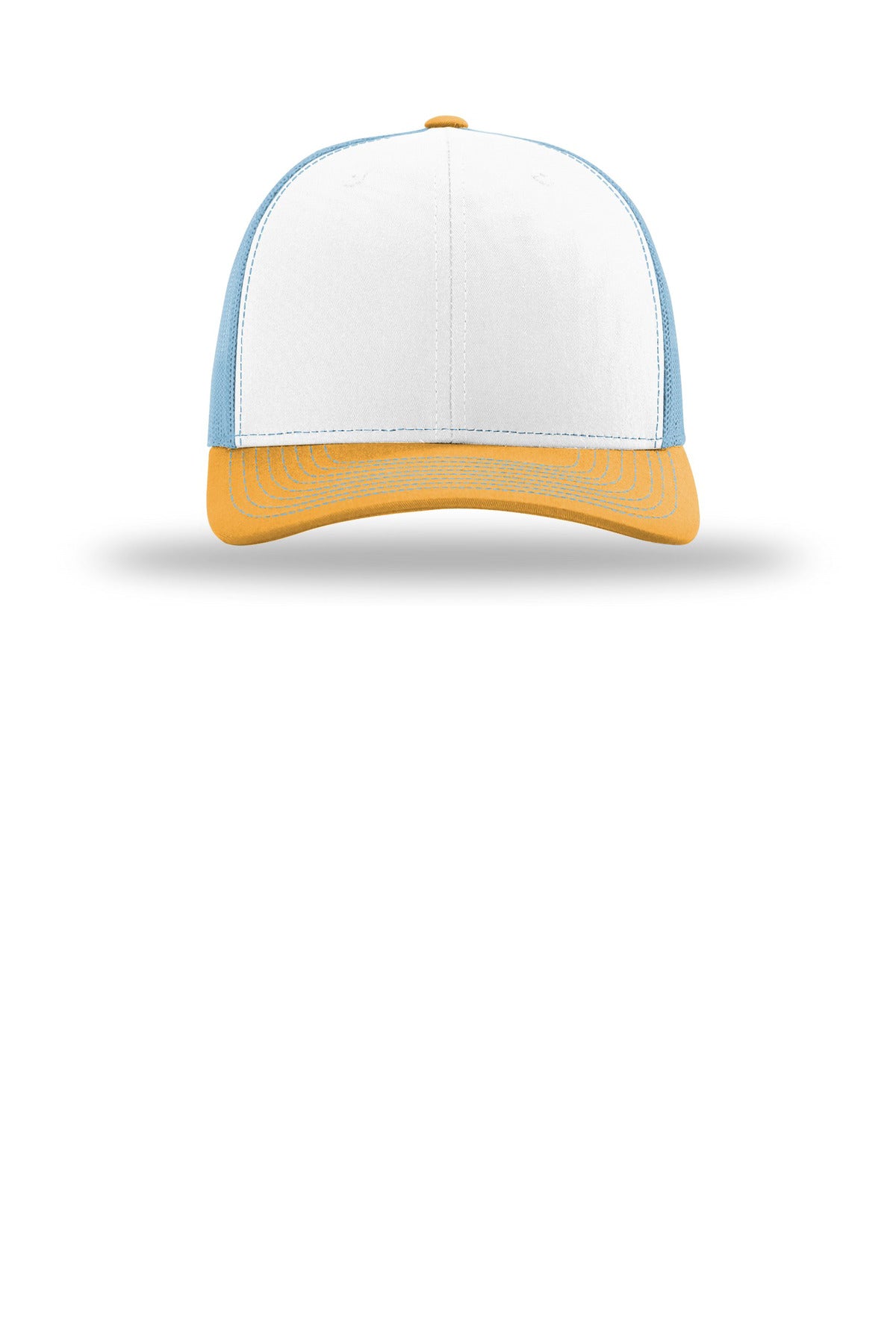 Richardson Trucker Cap 112 – White/ Columbia Blue/ Yellow