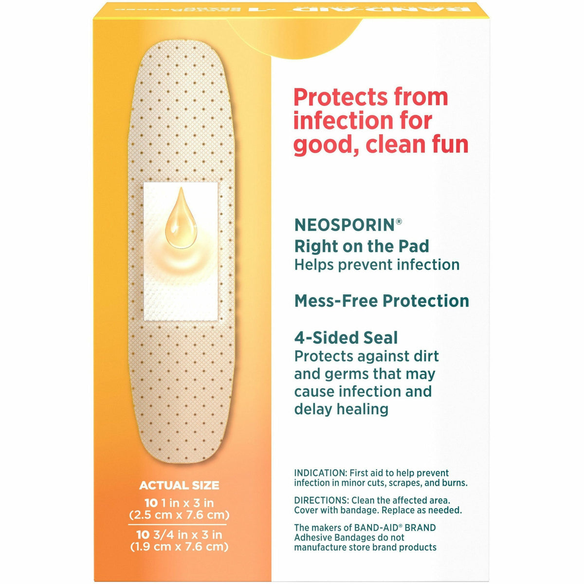 Band-Aid Adhesive Bandages Infection Defense with Neosporin