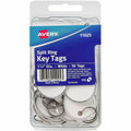 Avery® 1-1/4" Metal Rim Key Tags, Split Ring, White, 50 Tags (11025)
