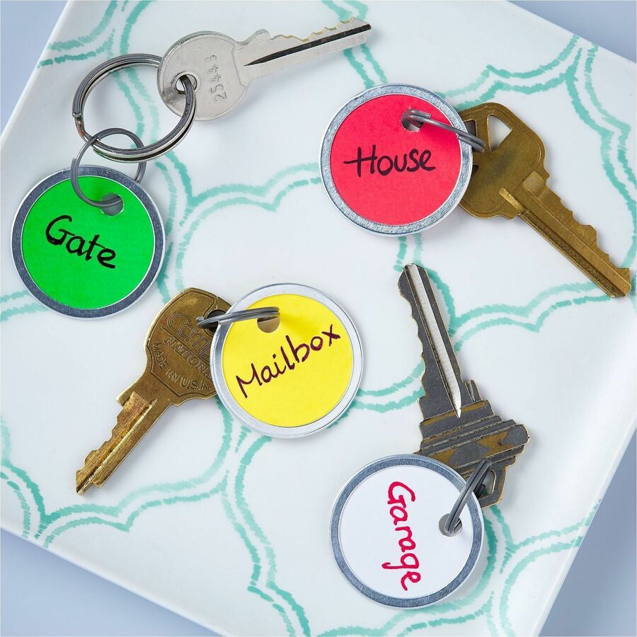 Avery® 1-1/4" Key Tags, Split Ring, Assorted Colors, 50 Tags (11026)