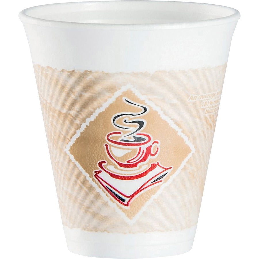 Dart ThermoGlaze 12 oz Design Insulated Foam Cups