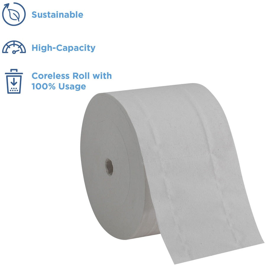 Compact Coreless Recycled Toilet Paper
