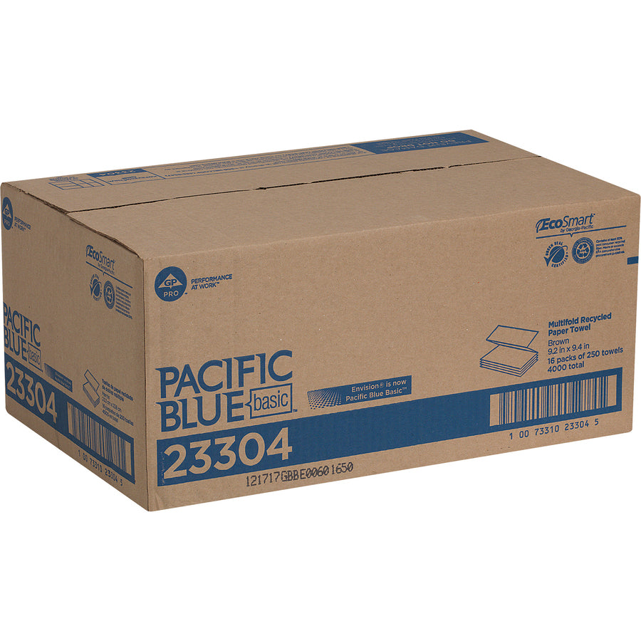 Pacific Blue Basic Recycled Multifold Paper Towel
