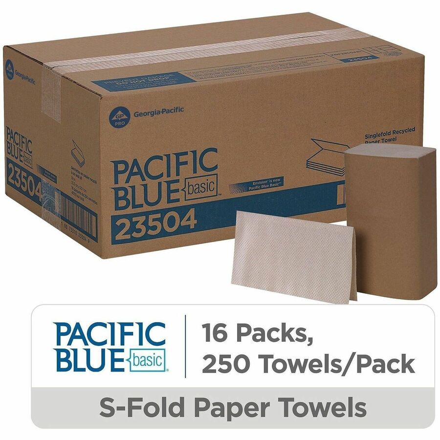 Pacific Blue Basic S-Fold Recycled Paper Towels