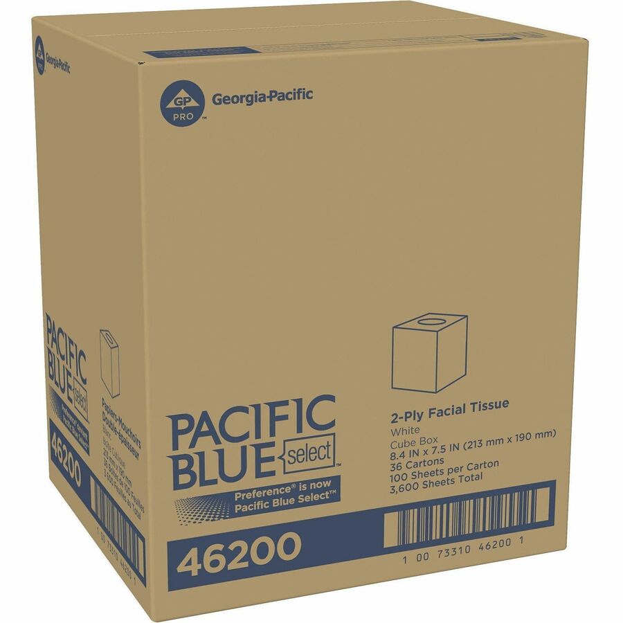 Pacific Blue Select Facial Tissue by GP Pro - Cube Box