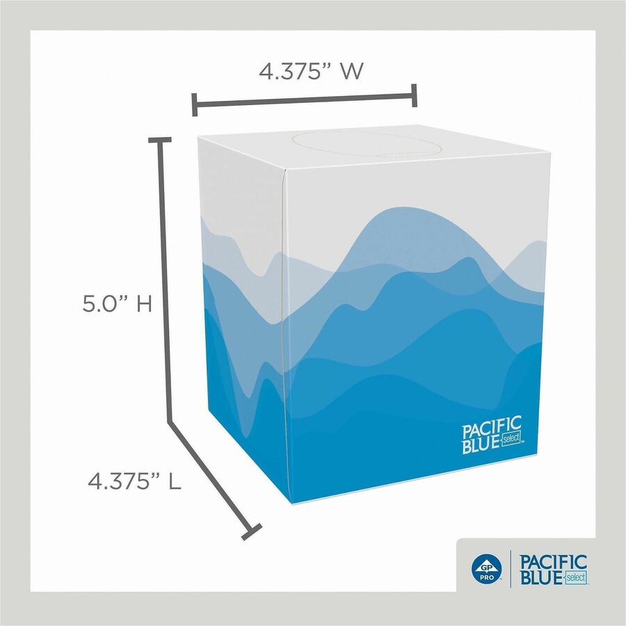 Pacific Blue Select Facial Tissue by GP Pro - Cube Box