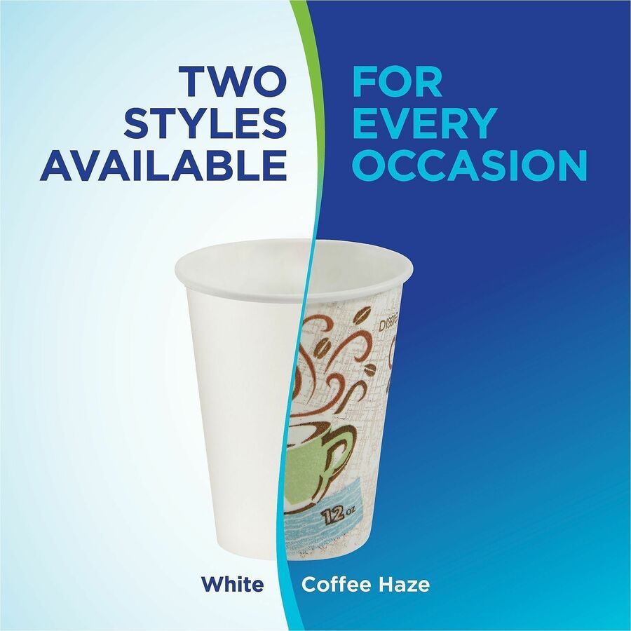 Dixie PerfecTouch 8 oz Insulated Paper Hot Coffee Cups by GP Pro