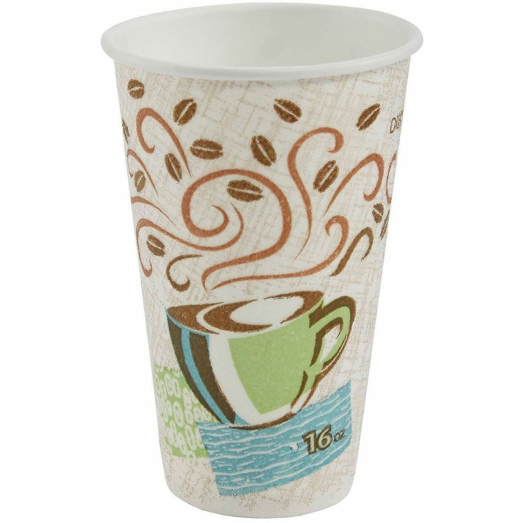 Dixie PerfecTouch 16 oz Insulated Paper Hot Coffee Cups by GP Pro