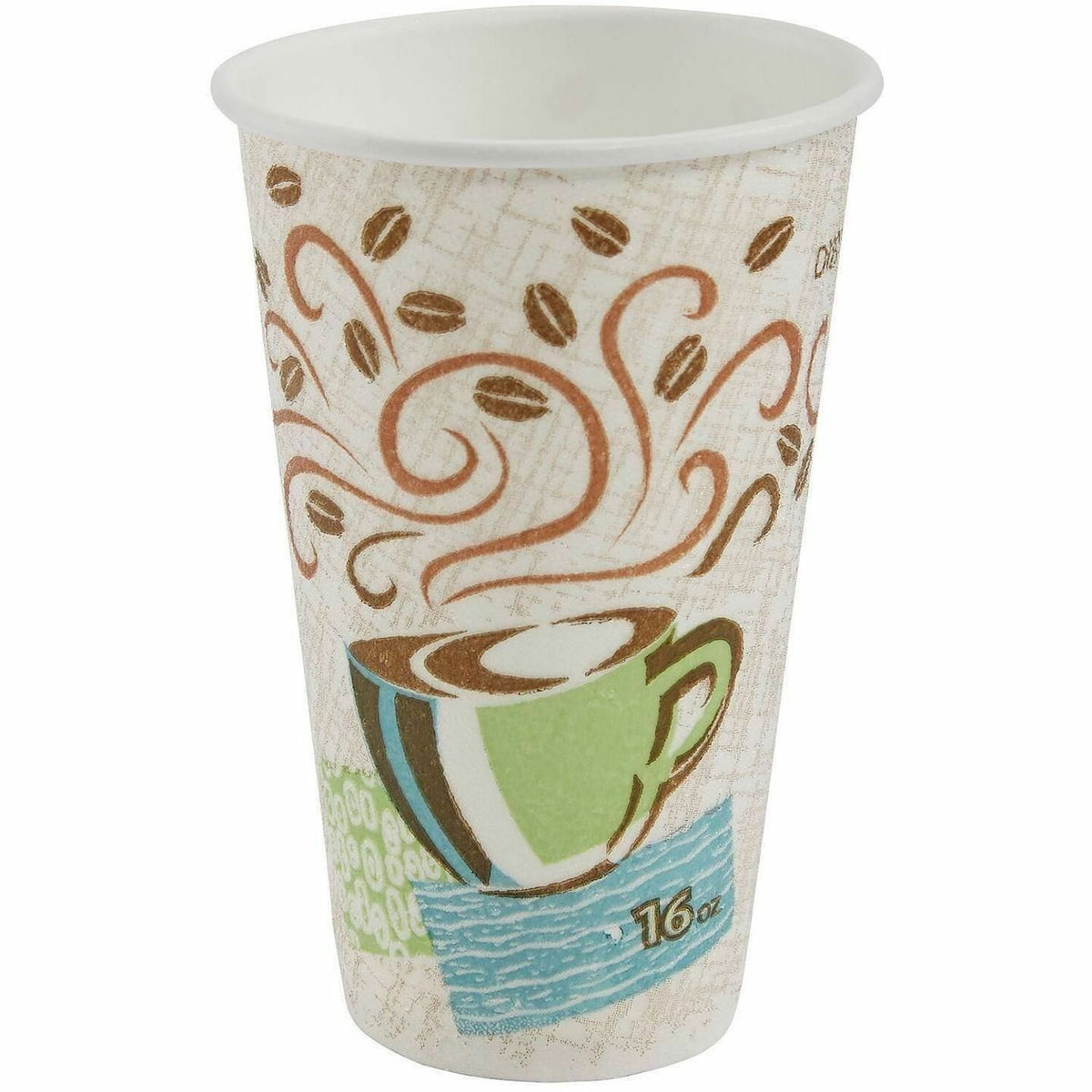 Dixie PerfecTouch 16 oz Insulated Paper Hot Coffee Cups by GP Pro
