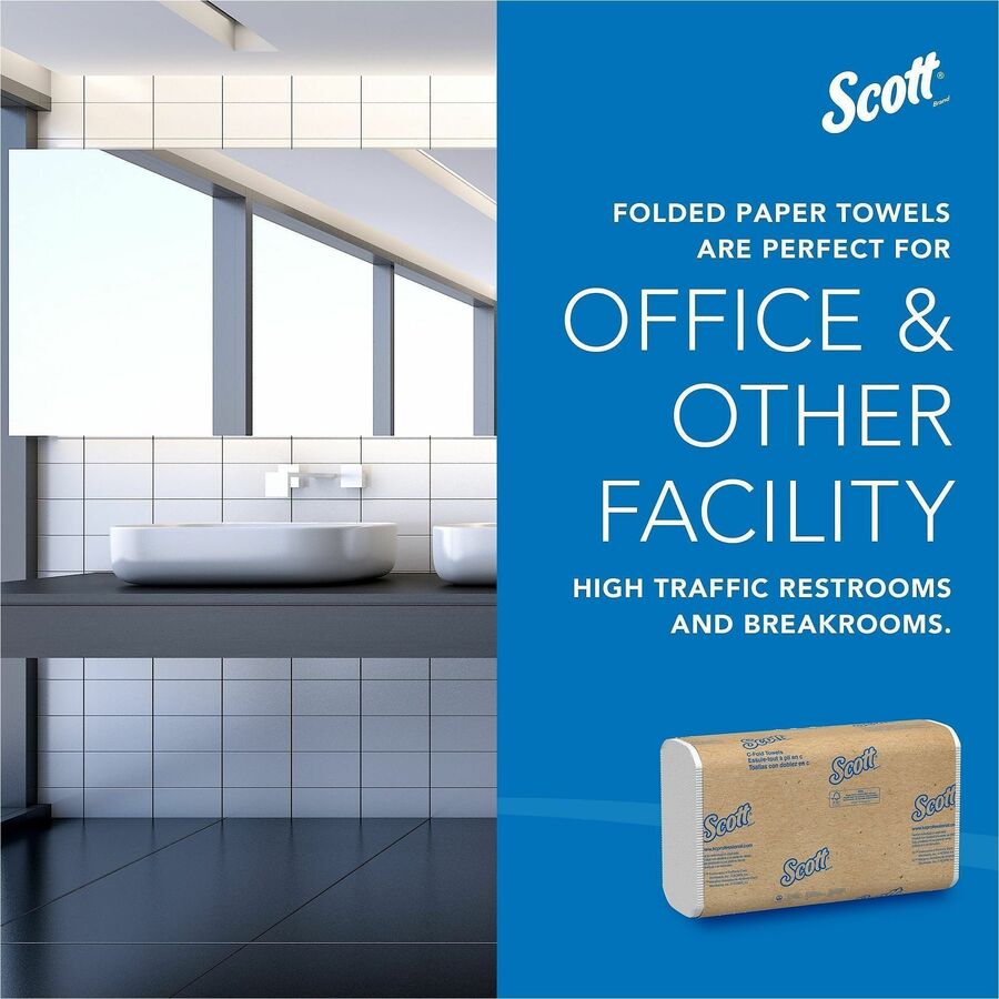 Scott® Essential C Fold Paper Towels with Fast-Drying Absorbency Pockets