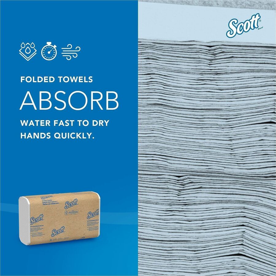 Scott® Essential C Fold Paper Towels with Fast-Drying Absorbency Pockets