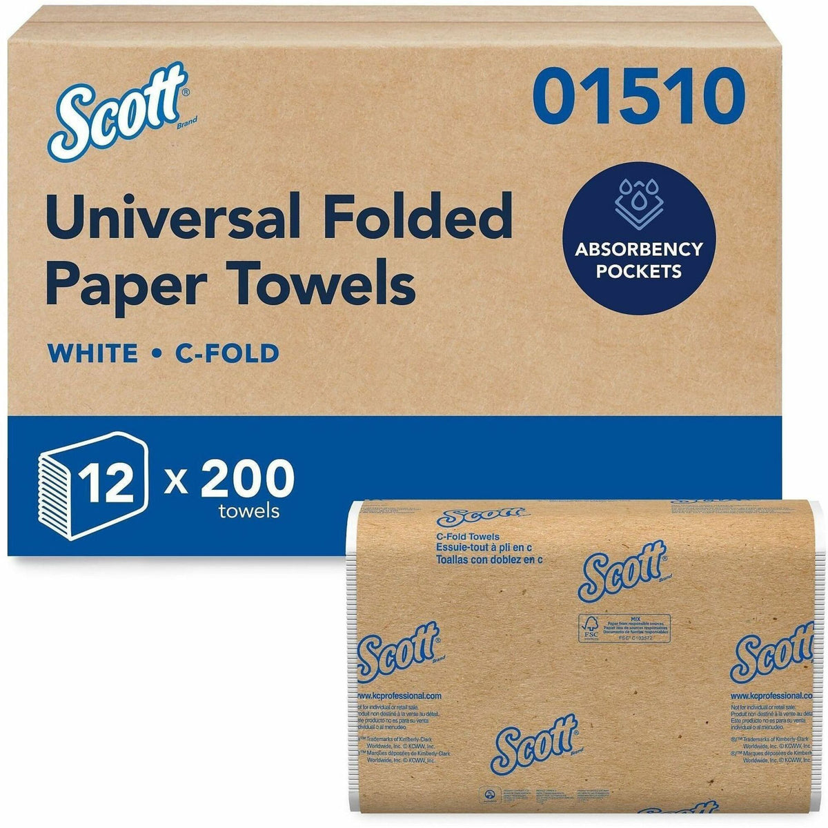 Scott® Essential C Fold Paper Towels with Fast-Drying Absorbency Pockets