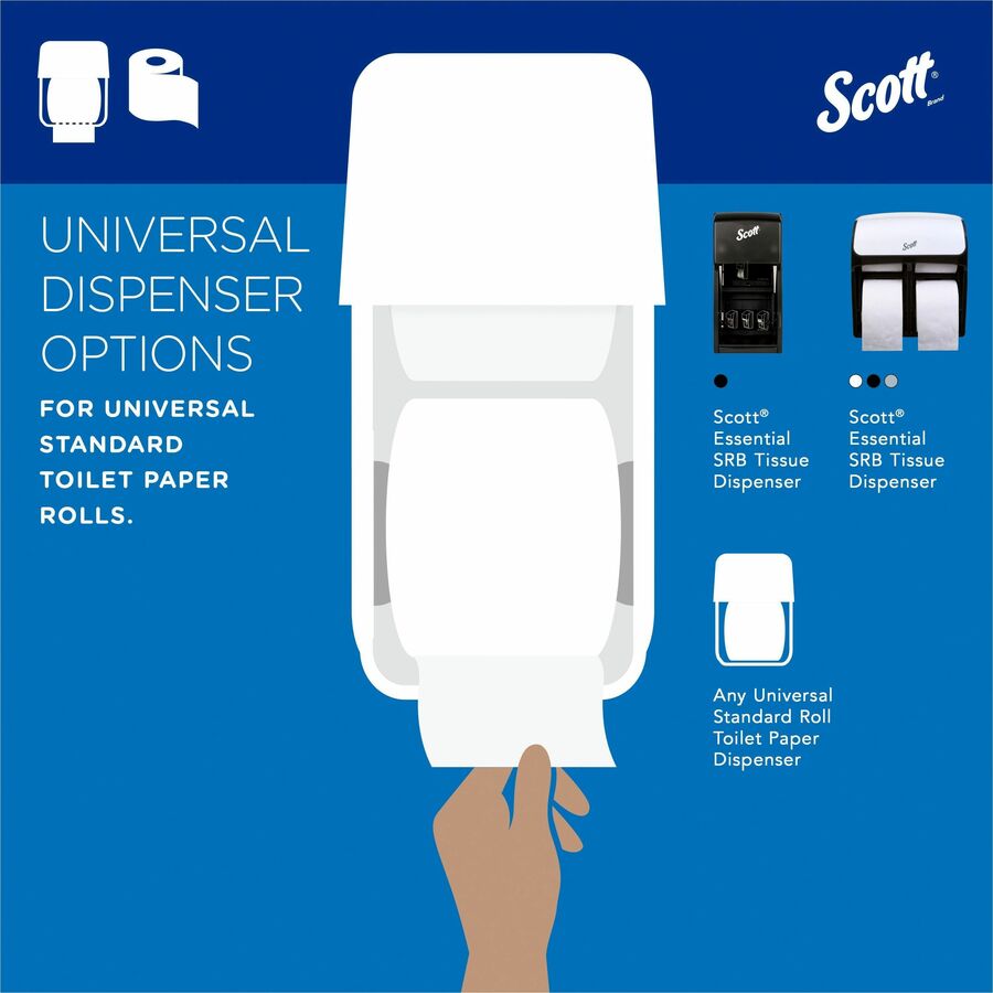 Scott Professional Standard Roll Toilet Paper with Elevated Design