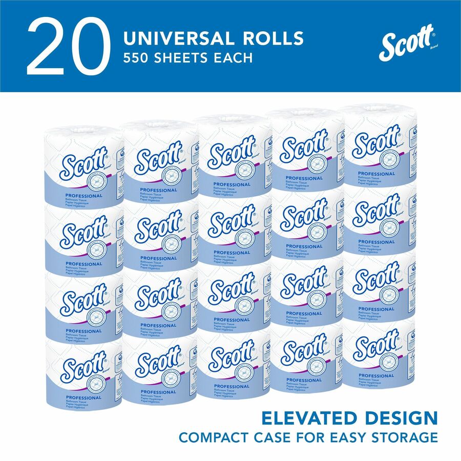Scott Professional Standard Roll Toilet Paper with Elevated Design