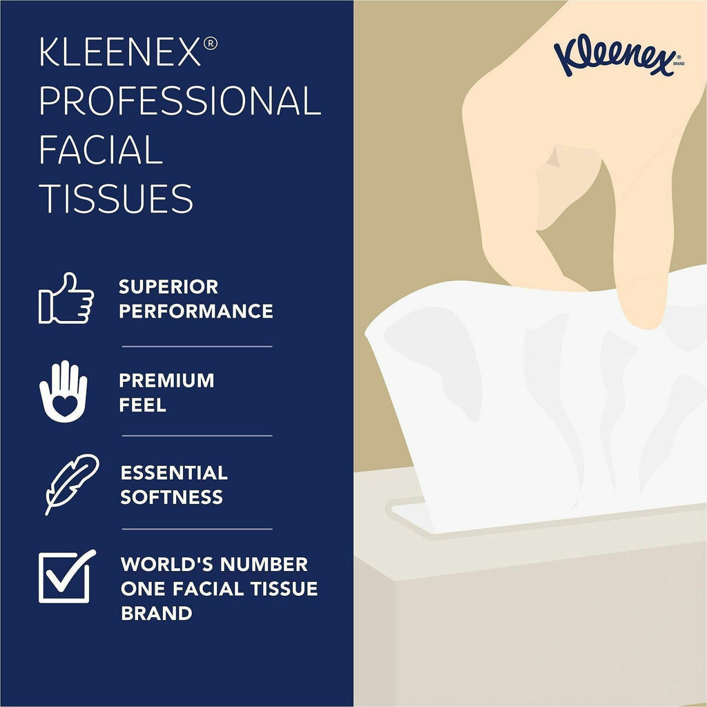 Kleenex Professional Facial Tissue for Business - Flat Box