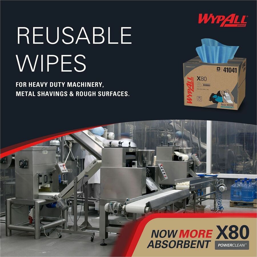 Wypall PowerClean X80 Heavy Duty Cloths - Brag Box