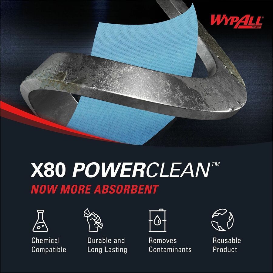 Wypall PowerClean X80 Heavy Duty Cloths - Brag Box