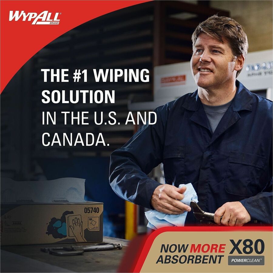 Wypall PowerClean X80 Heavy Duty Cloths - Brag Box