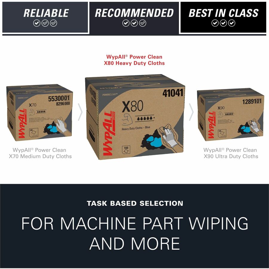 Wypall PowerClean X80 Heavy Duty Cloths - Brag Box