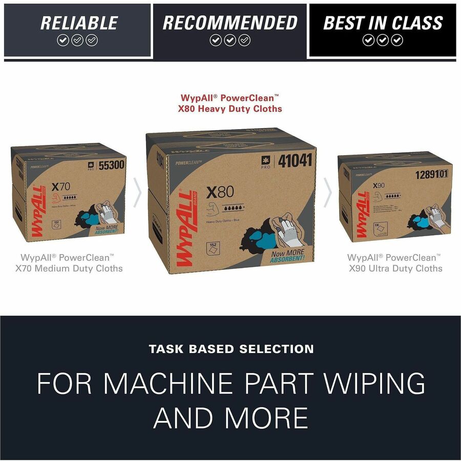Wypall PowerClean X80 Heavy Duty Cloths - Brag Box