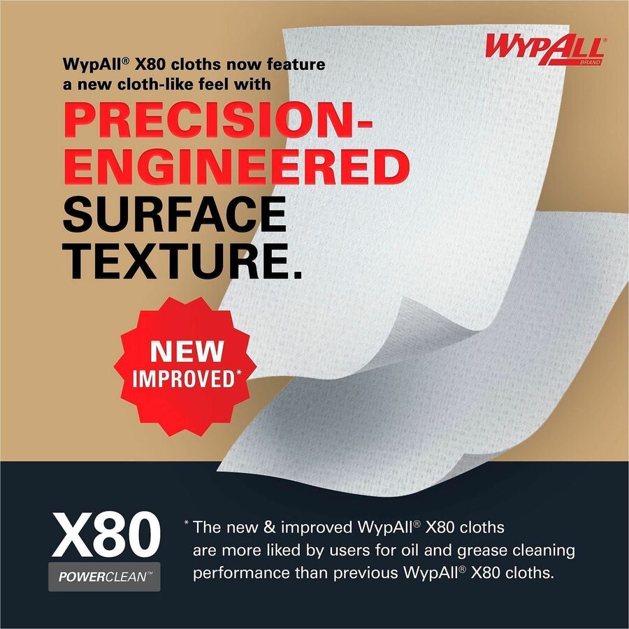 Wypall PowerClean X80 Heavy Duty Cloths - Brag Box