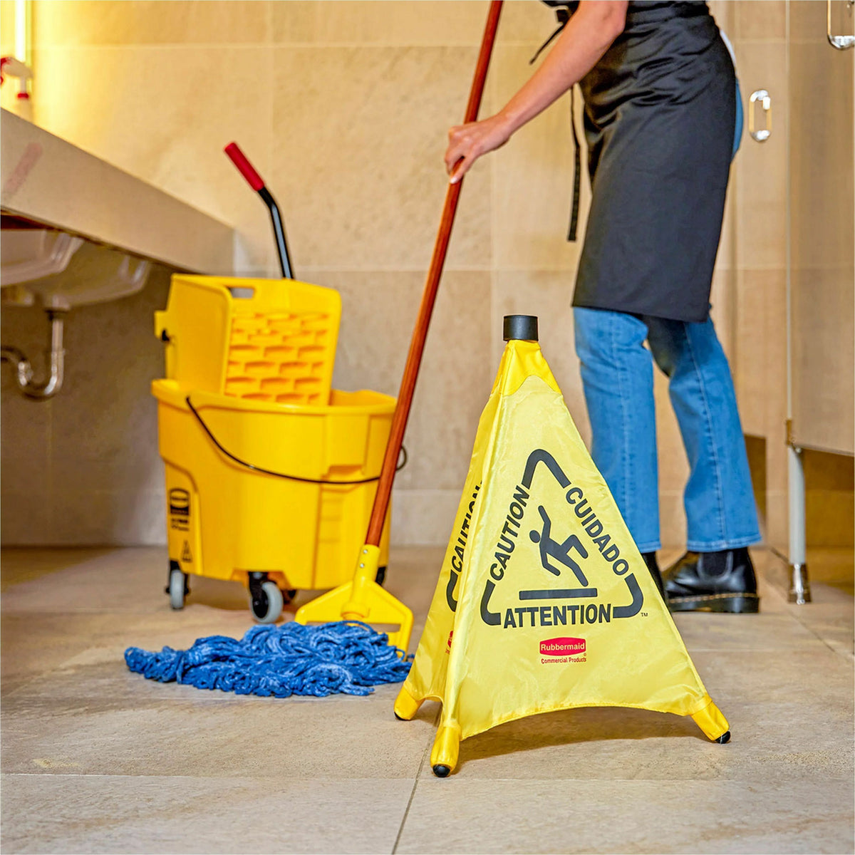 Rubbermaid Commercial Multi-Lingual Caution Safety Cone