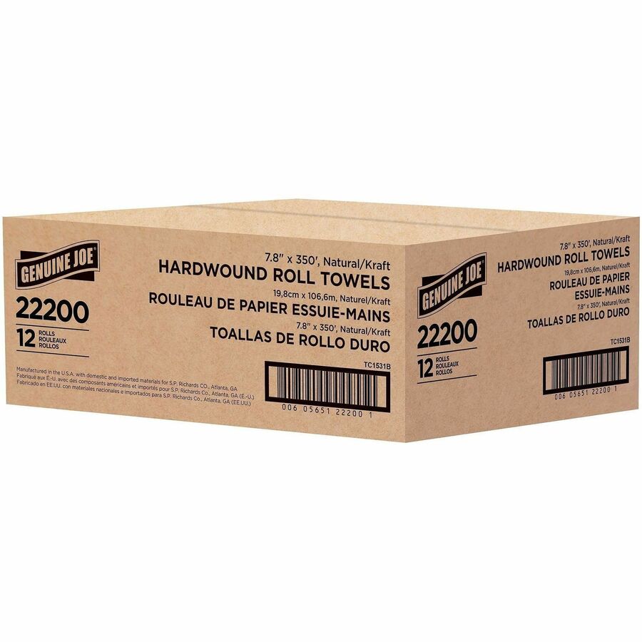 Genuine Joe Embossed Hardwound Roll Towels
