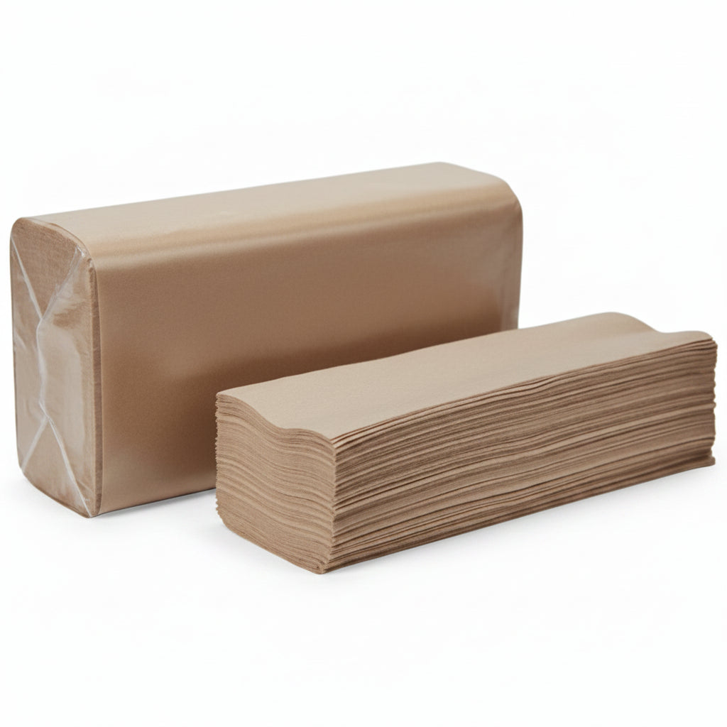 Multifold Paper Towels — Brown, 250 Towels/Pack, 16 Packs/Case